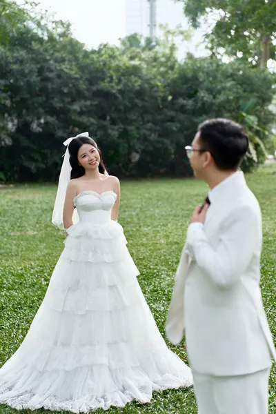 Cô dâu Hoài Dung và Chú rể Hoàng Anh